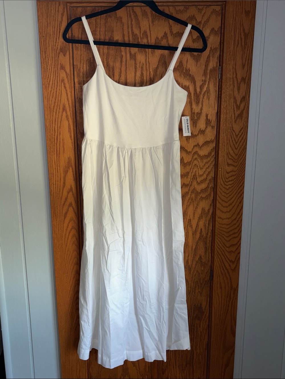 Old Navy White Spaghetti Strap Midi Dress
